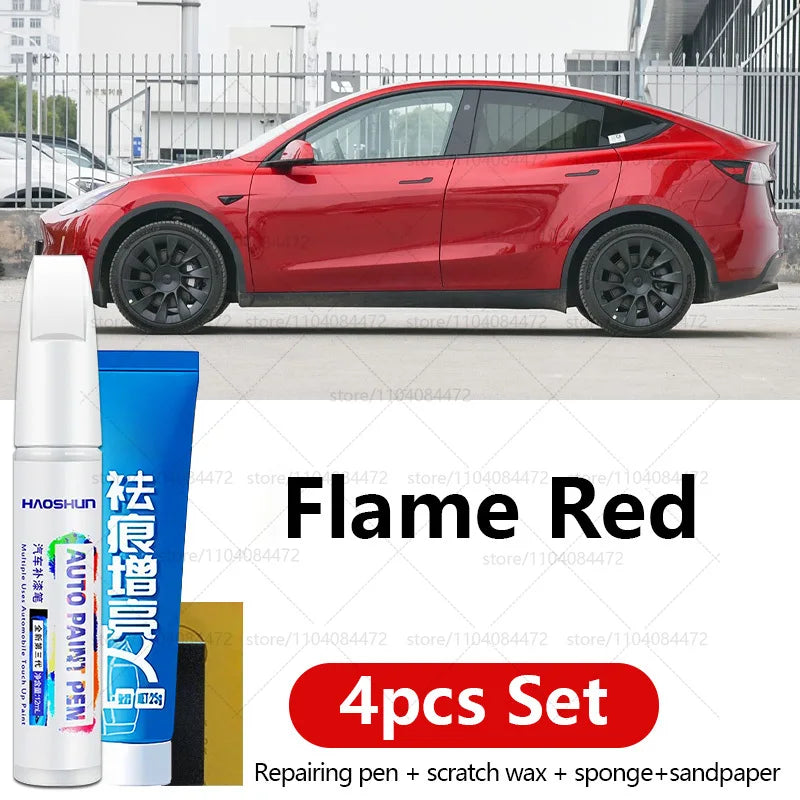 Car Paint Repair Pen For Tesla Model X Y S 3 | 4PCS Scratch Repair Kit close-up view