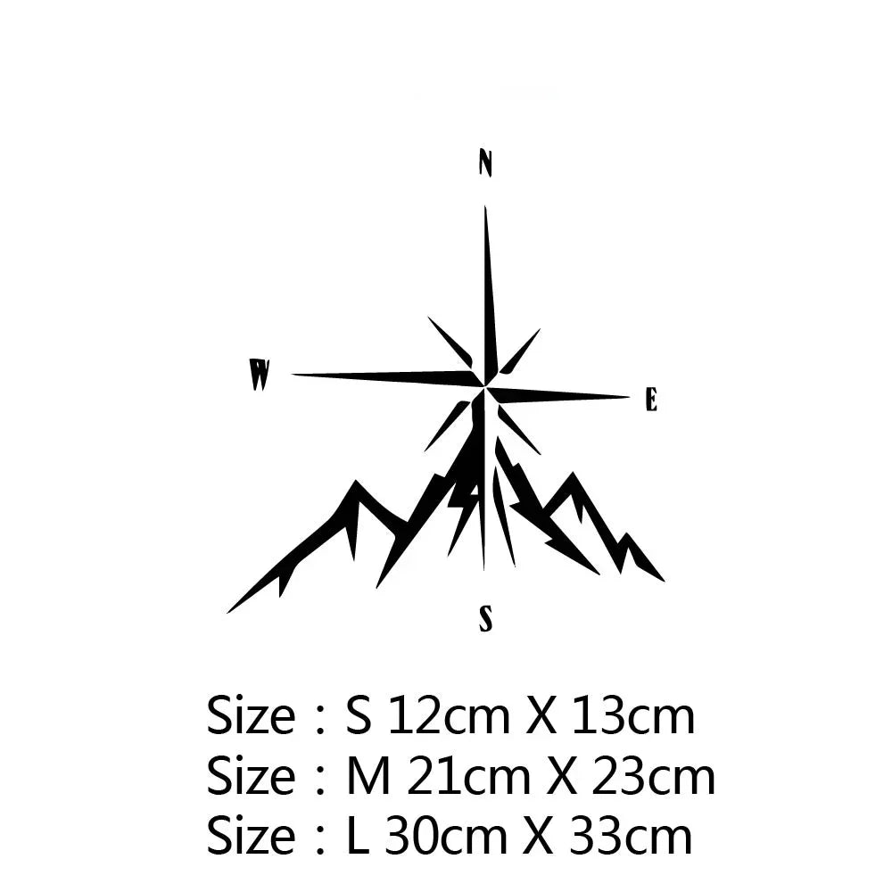 Car Sticker Creativity 10 Styles Adventure Sports Compass Vinyl Decals Car Bumper Body Rear Window Glass Decorative Decals