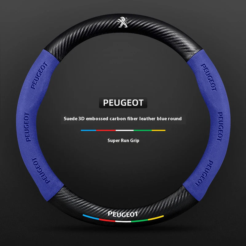 Car Steering Wheel Cover For Peugeot 106 107 108 206 207 208 301 307 308 406 407 408 5 close-up view