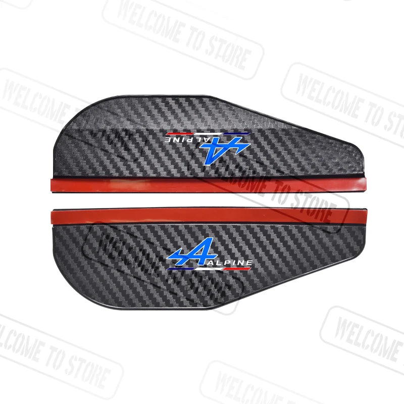 2pcs For Alpine Logo Kadjar Twingo Megane Scenic Espace Carbon Fiber Car Rearview Mirror detail view