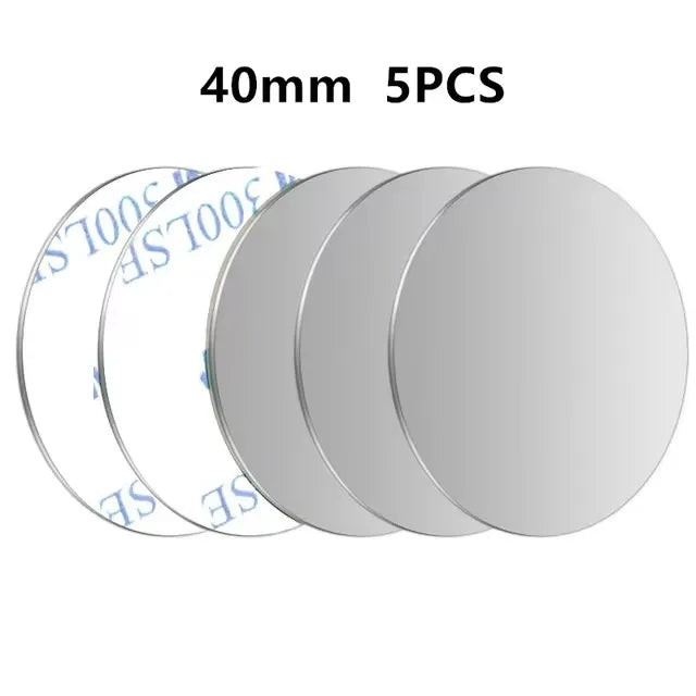 Metal Plate Disk for Magnetic Car Phone Holder, Round Iron Sheet additional angle