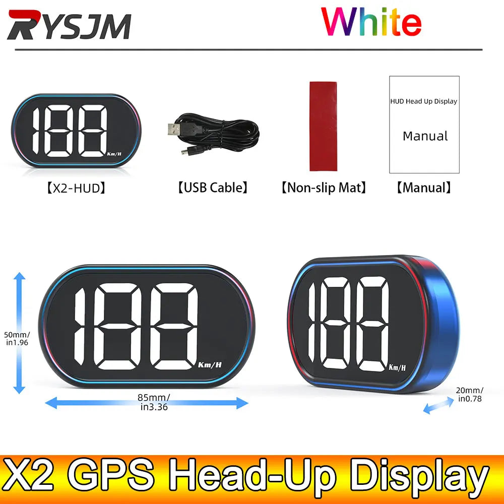 AD GPS Speedometer km/h with Green Backlight | 12V 24V Car HUD Digital Speedometer He alternate view