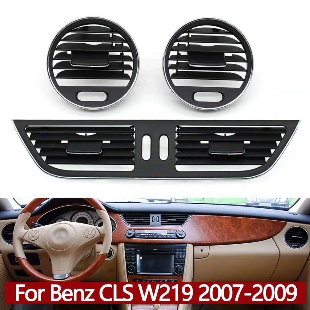 Car Front Dash Air Conditioner AC Vent Grille Outlet Cover Panel For Mercedes Benz CLS W219 CLS55 CLS63 CLS350 CLS500 2007-2009