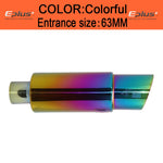 Stainless Steel Car Exhaust Pipe Straight Drum Muffler | Universal 51-63mm Inlet 89mm alternate view
