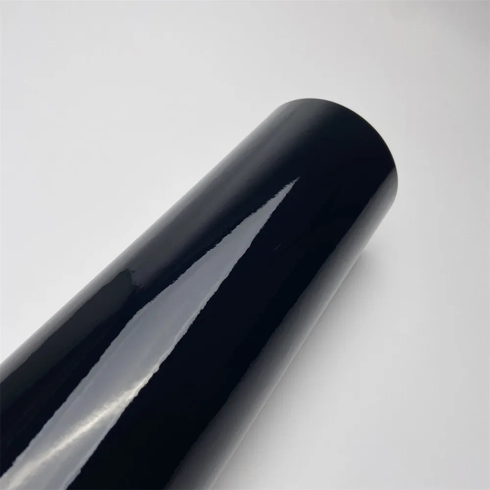 Glossy Black Vinyl Wrap | Self-Adhesive Car Wrapping Foil additional angle