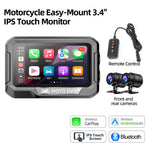 Dual 1080P Motorcycle DVR | Full Body Waterproof Moto Camera with WiFi GPS and Dash Cam detail view