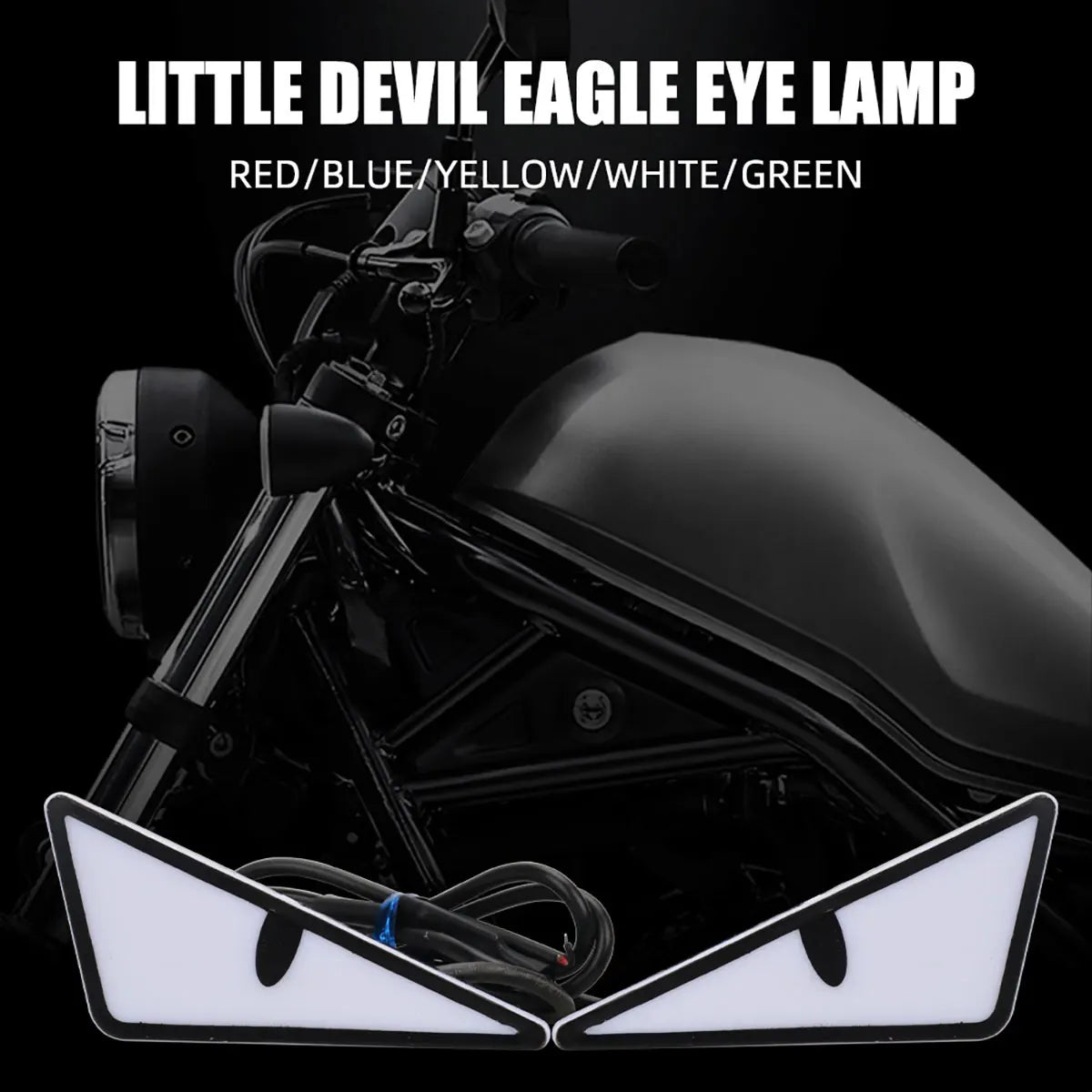 Universal Car LED Devil Eyes Light Demon Eyes Headlight Motorcycle Mini Turn Signal F alternate view