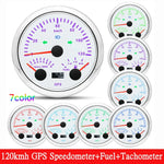 HD Customized 85mm 3 in 1 Gauge | GPS Speedometer, Fuel Gauge, Tachometer with Antenn alternate view
