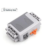 Motor Car Remote Control Battery Box Switch with LED Light Building Blocks close-up view