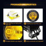 HYNBYZJ LED Motorcycle Headlight | 60W 5000LM Round Fog Lamp for Off Road ATV Truck 4x close-up view