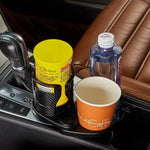 Car Cup Holder Expander with 360° Rotating Base