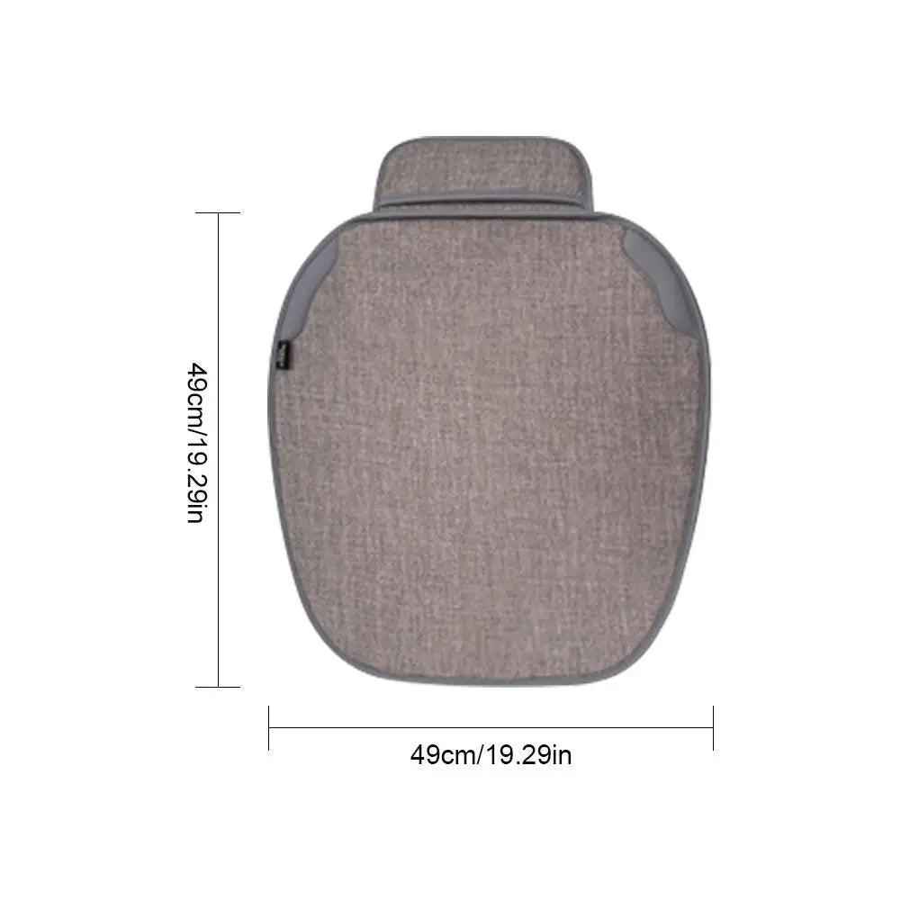 Car Breathable Flax Seat Cover Universal Front Seat Anti Dust Anti Scratch Protecto additional angle
