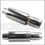 Universal Stainless Steel Exhaust Pipe Muffler | 51-63mm Inlet 89mm Flat Outlet alternate view