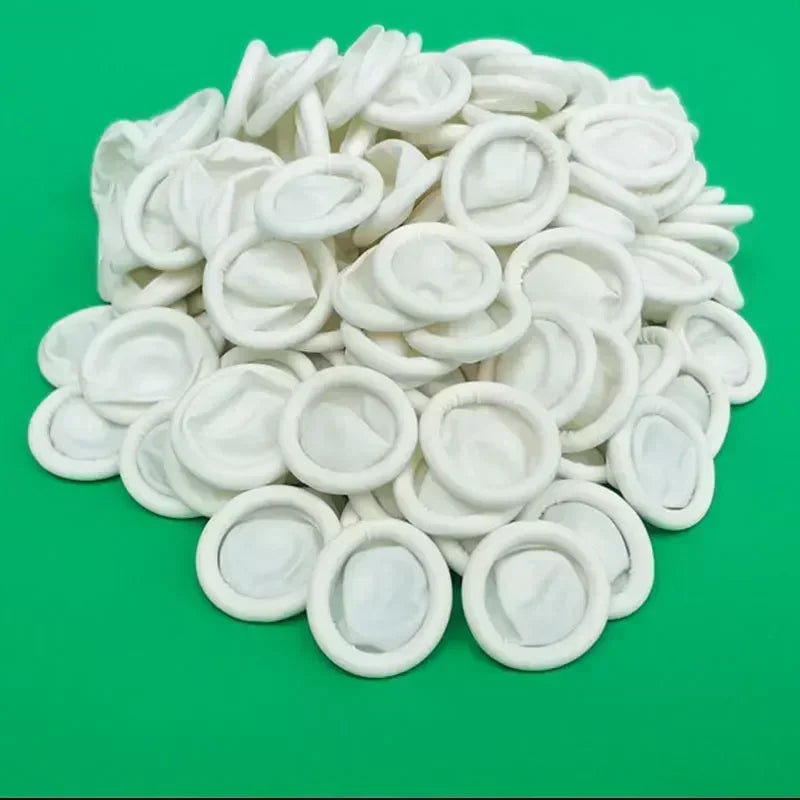 Sterile Disposable Powder Free Industrial Electronic Latex Fingertips Protector Gloves close-up view