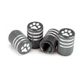 DSYCAR 4Pcs Bear's Paw Tire Stem Valve Caps | Aluminum Alloy Dustproof Car Tire Valve Co detail view