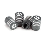 DSYCAR 4Pcs Bear's Paw Tire Stem Valve Caps | Aluminum Alloy Dustproof Car Tire Valve Co detail view