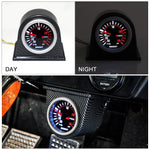 Universal 52mm Car Turbo Boost Gauge | LED Digital Pointer with Smoke Lens additional angle
