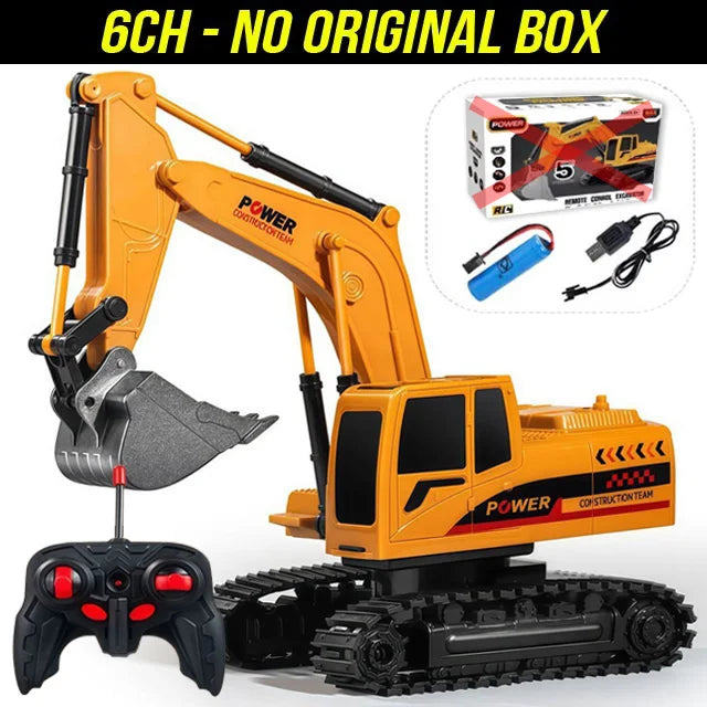 RC Excavator 2.4Ghz 6 Channel 1:24 RC Engineering Car Alloy And Plastic Excavator Boy alternate view