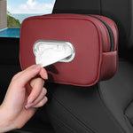 2025 Car Tissue Box Holder Microfiber Leather Car Center Console Armrest Napkin Box Sun Visor Backseat Tissue Case with Fix Stra