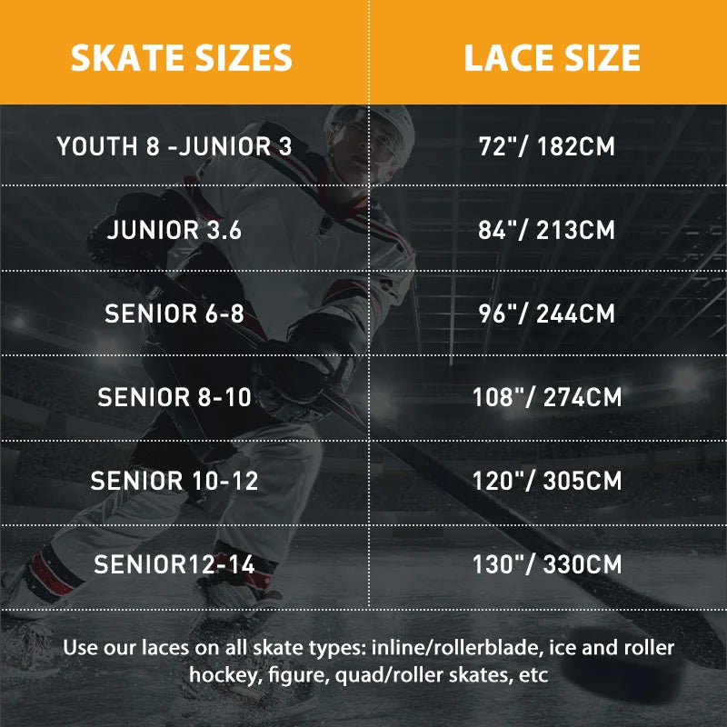 UICE Ice Hockey Skate Laces 9 Colors Hockey Skate Shoe Lacer Dual Layer Braid 84-12 additional angle