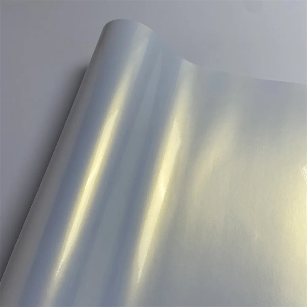 Glossy Pearl White Vinyl Car Wrap Film Red Blue Purple Color Change Chameleon Vinyl additional angle