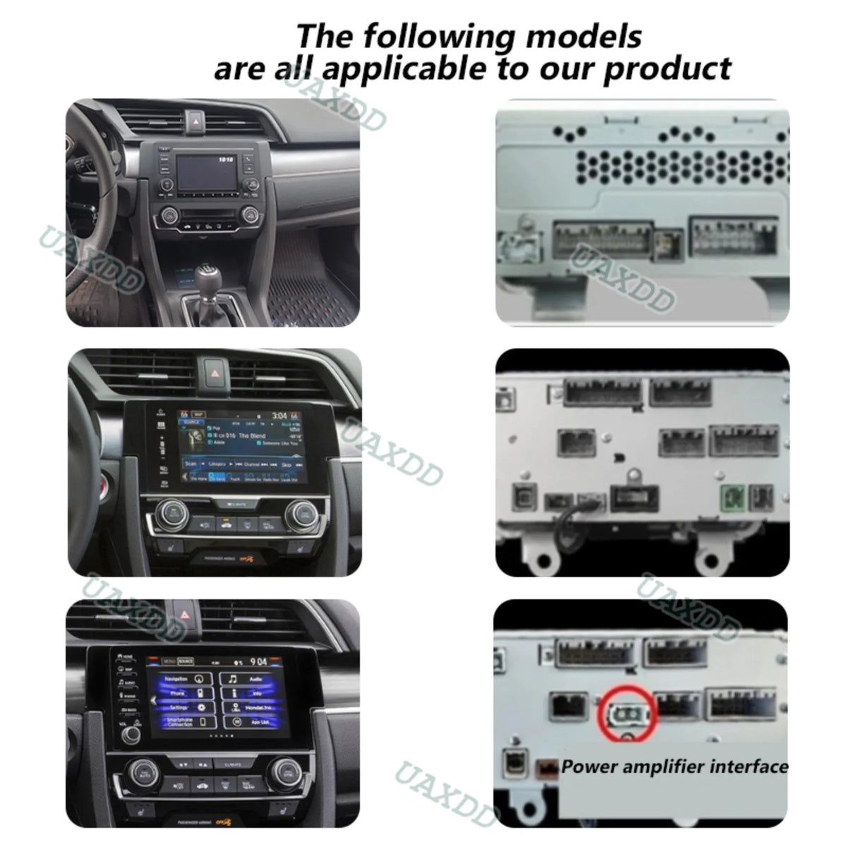 2 Din Car CD Fascia for 2016-2020 Honda Civic 9 Inch Panel Frame Plastic Accessories A close-up view