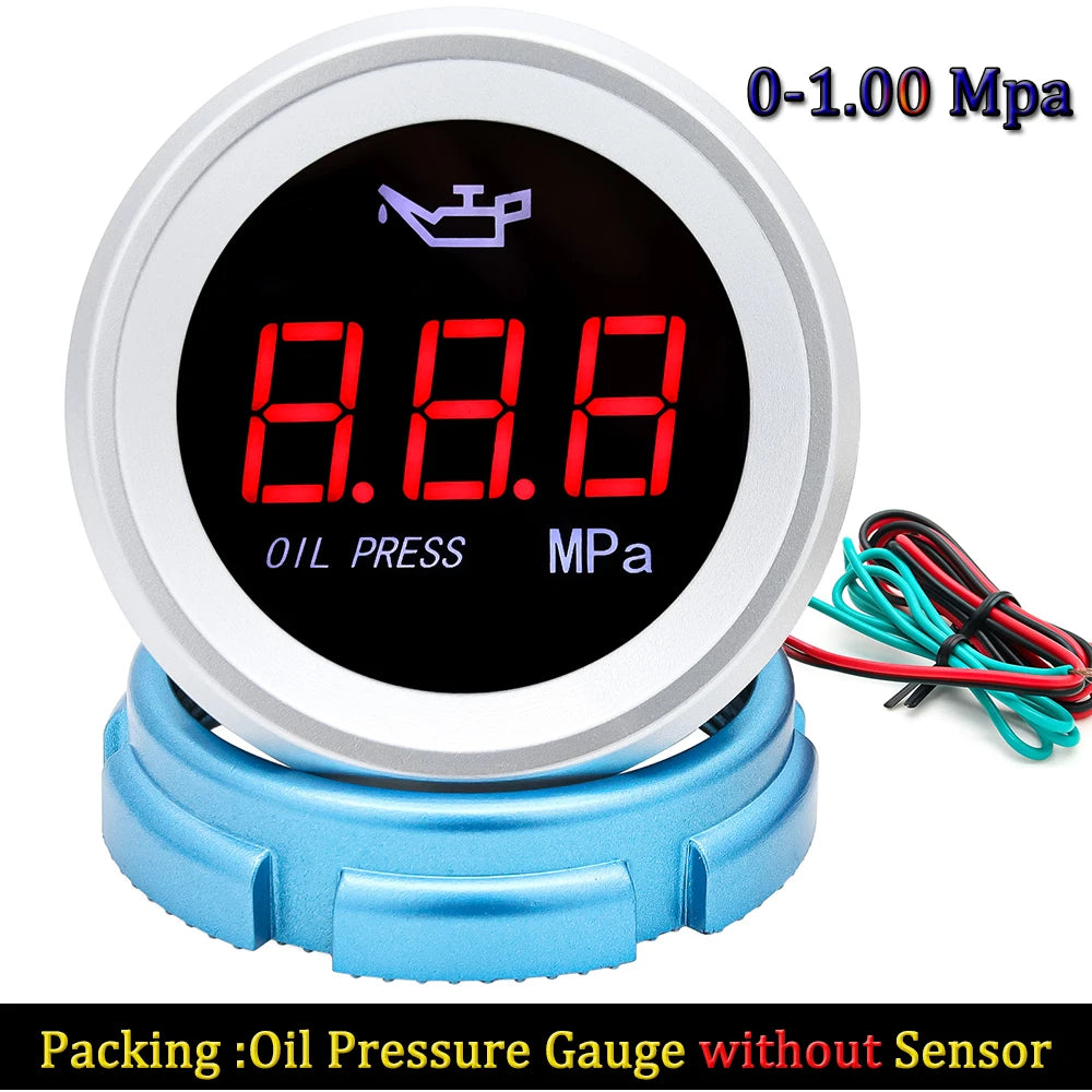 52mm Car Gauge Set | Water Temperature Oil Level Voltmeter Fuel Pressure Meter detail view
