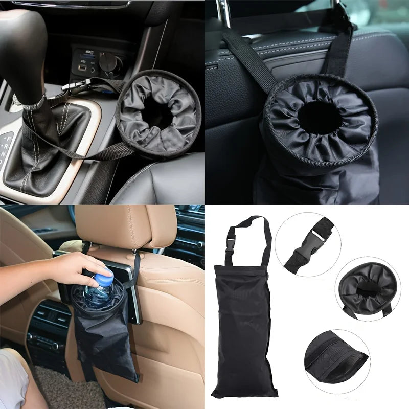 Universal Car Trash Bag Hanging Foldable Vehicle Garbage Bag for Seat Headrest Daily Car Organizer P