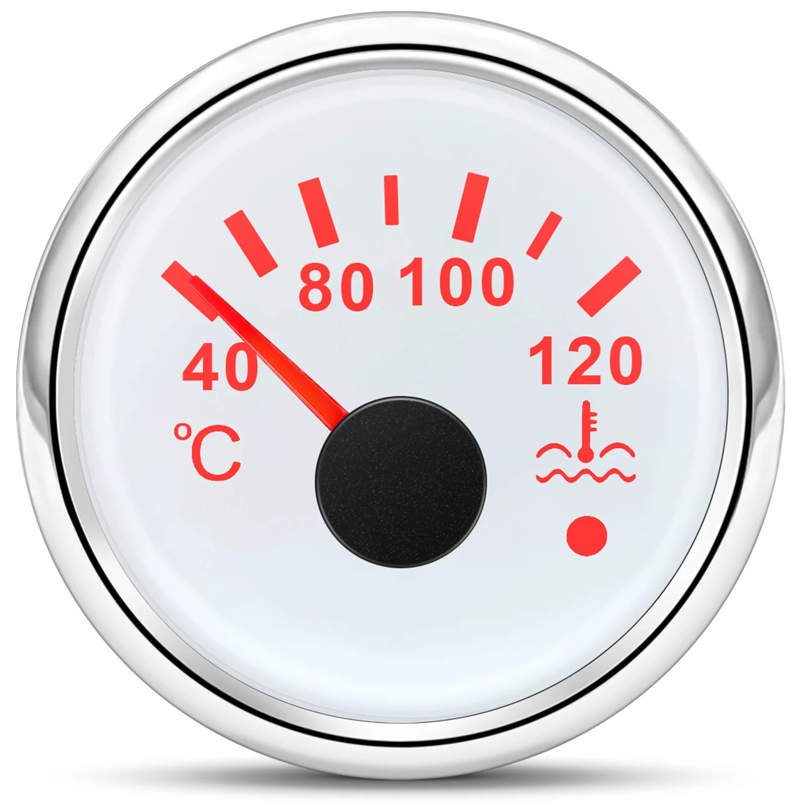 52mm Water Temperature Gauge with Flash Alarm | 40-120℃ Red LED Water Temp Meter for lifestyle view