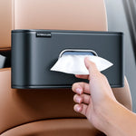 Car Tissue Box Cover Leather Universal Center Console Armrest Paper Towel Storage Bag Auto Seat Back Hanging Tissue Organizer