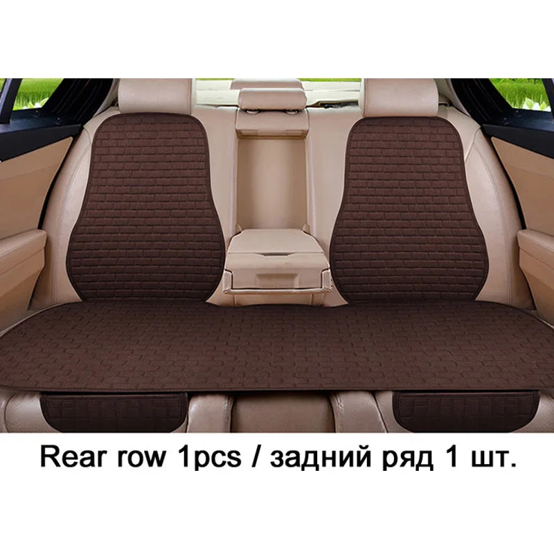 Flax Car Seat Cushion Pad Thick Fiber Filled Seat Cover alternate view