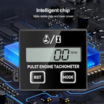 Motorcycle Tachometer Digital RPM Gauge | LCD Hour Meter for ATV Boat Engine alternate view