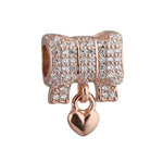 925 Sterling Silver Trinkets Rose Gold Locks And Keys Charm Of 925 Chain Bead Fit Ori lifestyle view