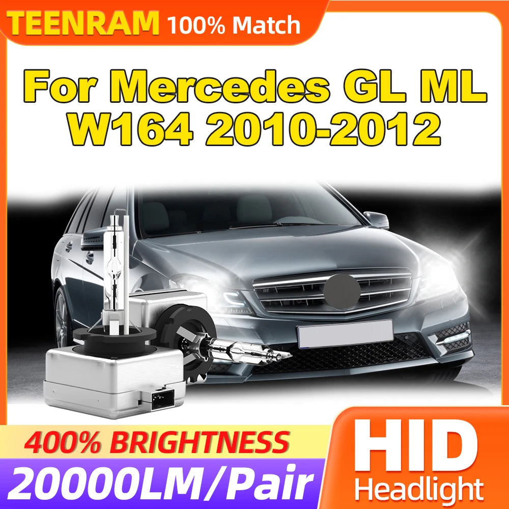 35W HID Xenon Headlamp Bulb 6000K White | Canbus LED Headlight 20000LM Turbo Auto Light for Mercedes