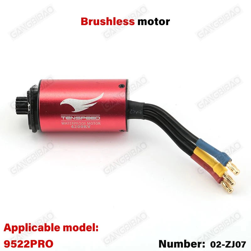 9522 PRO Remote Control Car Parts Swing Arm, Pull Rod, Steering Cup, Tire, Chassis, Tran detail view