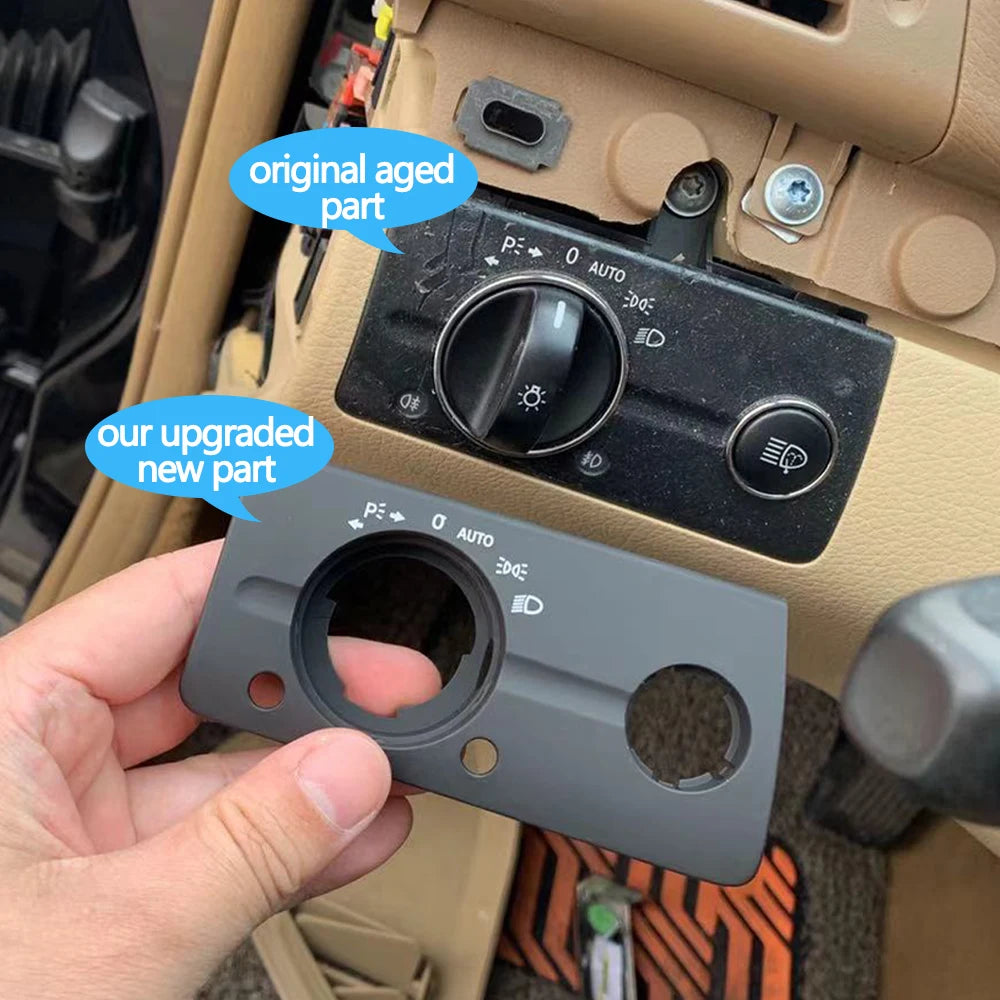 LHD RHD Front Dashboard Headlight Lamp Switch Cover Trim Replacement For Mercedes Benz W211 E Class 320 350 550 2003-2008