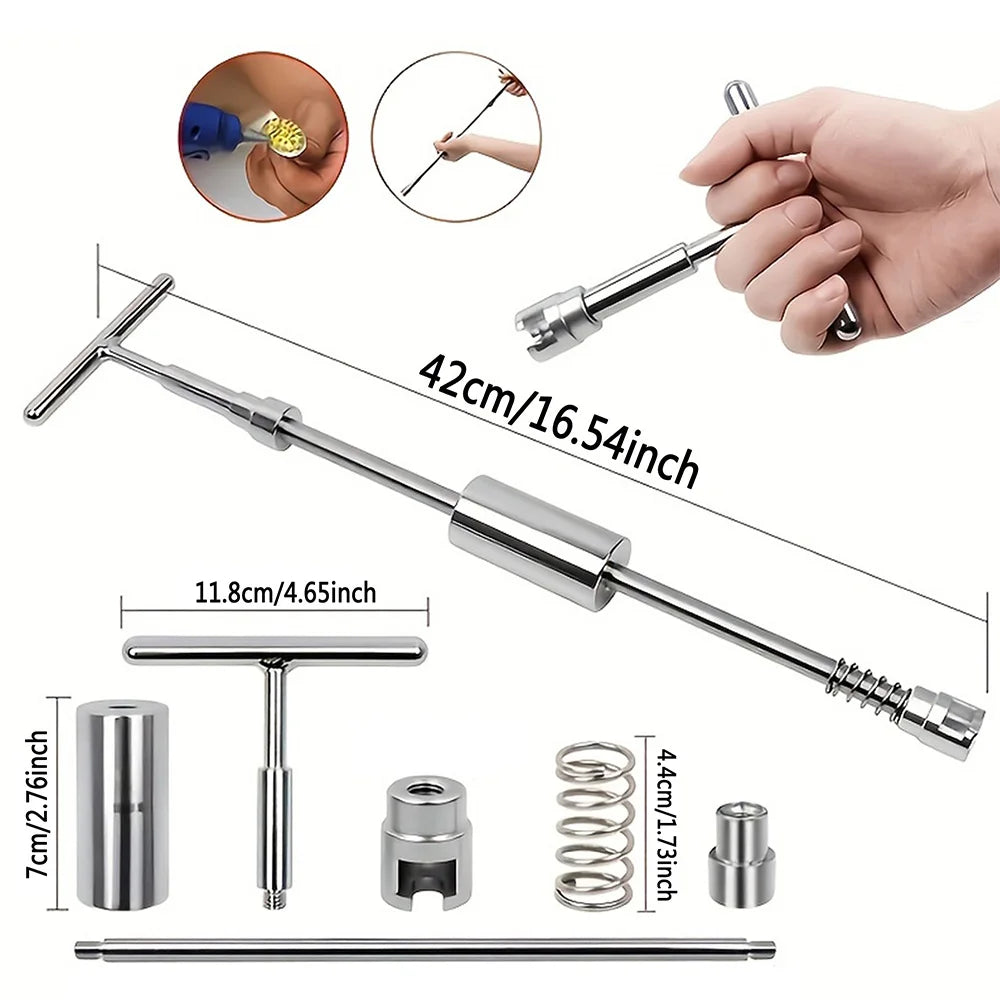 Car Body Repair Dent Removal Tools, Dent Paintless Dent Removal Kit, Suction Cup Slide Hammer for Small &Large Dent Hail Damage
