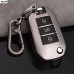 New TPU Car Flip Key Case Cover Shell For Peugeot 208 308 408 508 2008 3008 4008 5008 For Citroen C3