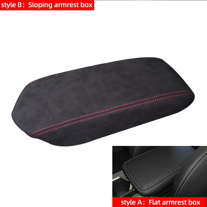 Central Control Armrest Storage Box leather cover Interior Accessories Fit For Geely Coo detail view