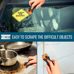 Auto Glass Cleaning Scraper Tool for Car Windows Stickers Non Scratch Scraper with Met close-up view