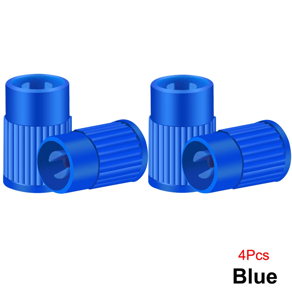 Plastic Tire Valve Caps with Built-in Valve Core Remover | Universal Stem Covers for Car detail view