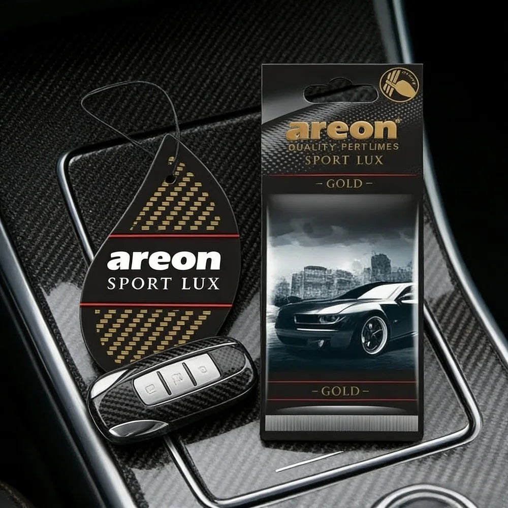 Areon Sport Lux Gold Hanging Car Air Freshener | Long-Lasting Odor Eliminator detail view