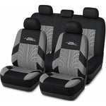 AUTOYOUTH Brand Embroidery Car Seat Covers Full Set Universal Fit Most Cars Covers with Tire Track Detail Styling