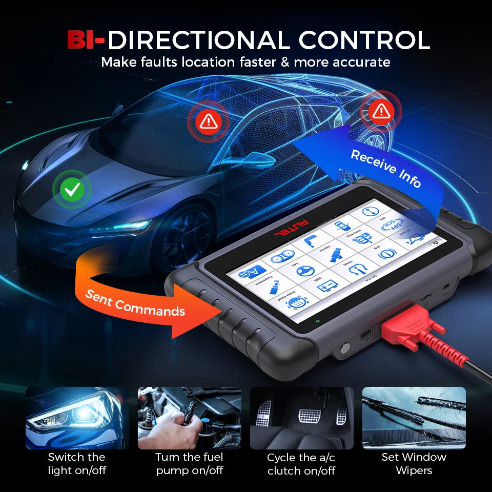 Autel MaxiCOM MK808KBT MK808K BT Bluetooth Car Diagnostic Tools Full Bidirectional OBD2 Scanner Auto Diagnosis PK MK808