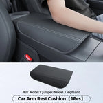 For Tesla Model Y Juniper Model 3 Highland Car Arm Rest Cushion Center Console Armrest Box Cover Pad Elbow Support Rest Cushion