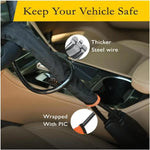 KEBIDUMEI Car Anti-Theft Seat Belt Lock Steering Wheel Lock Reinforced Steel Cable Lock detail view