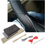 Car Steering Wheel Braid Cover Needles And Thread Artificial Leather Car Covers Suite 5 detail view