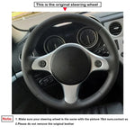 Black Faux Leather Car Steering Wheel Cover for Alfa Romeo 159 2005-2012 Brera Spider alternate view