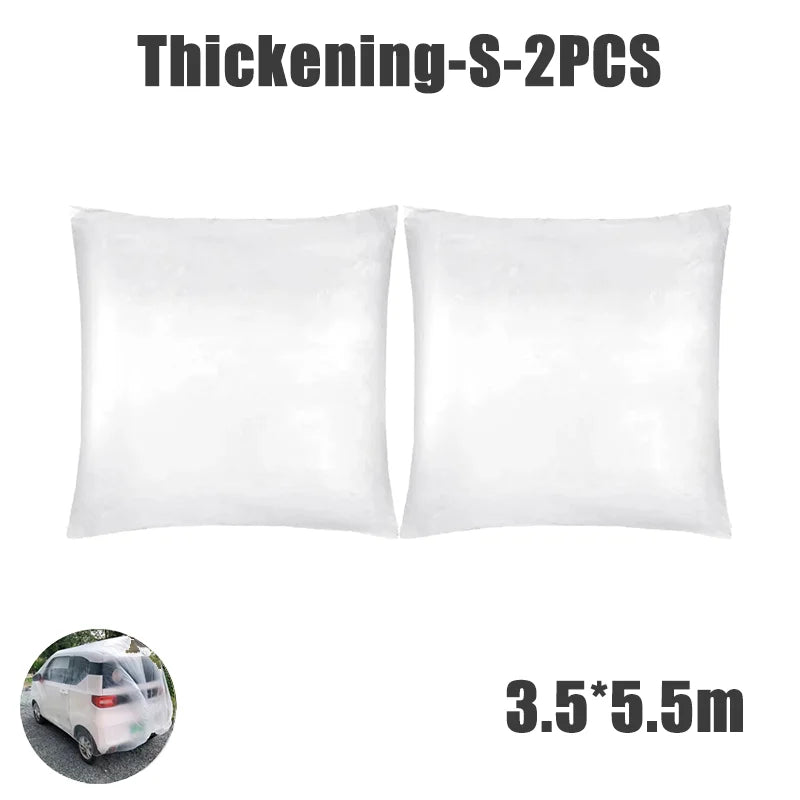 Disposable Transparent Car Cover | Dustproof Rainproof PE Film Protection alternate view
