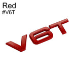 TQQTQQ Car Decal Emblem Badge V6T V8T - 3D Premium Zinc Alloy Decal Sticker Decorat additional angle